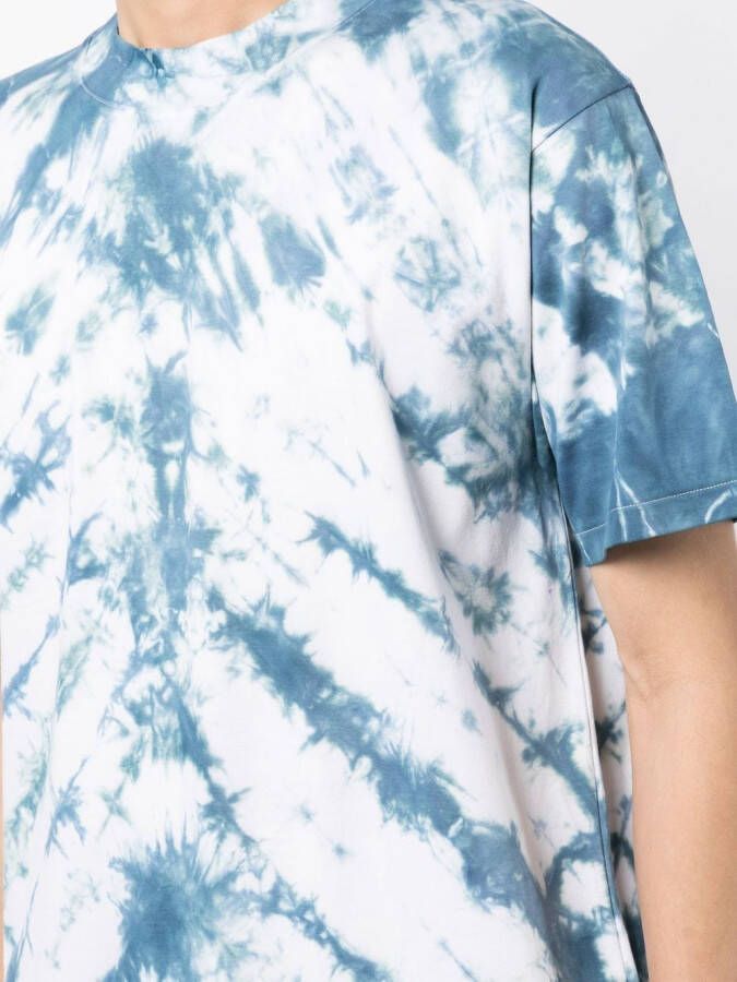 Stain Shade T-shirt met tie-dye print Blauw