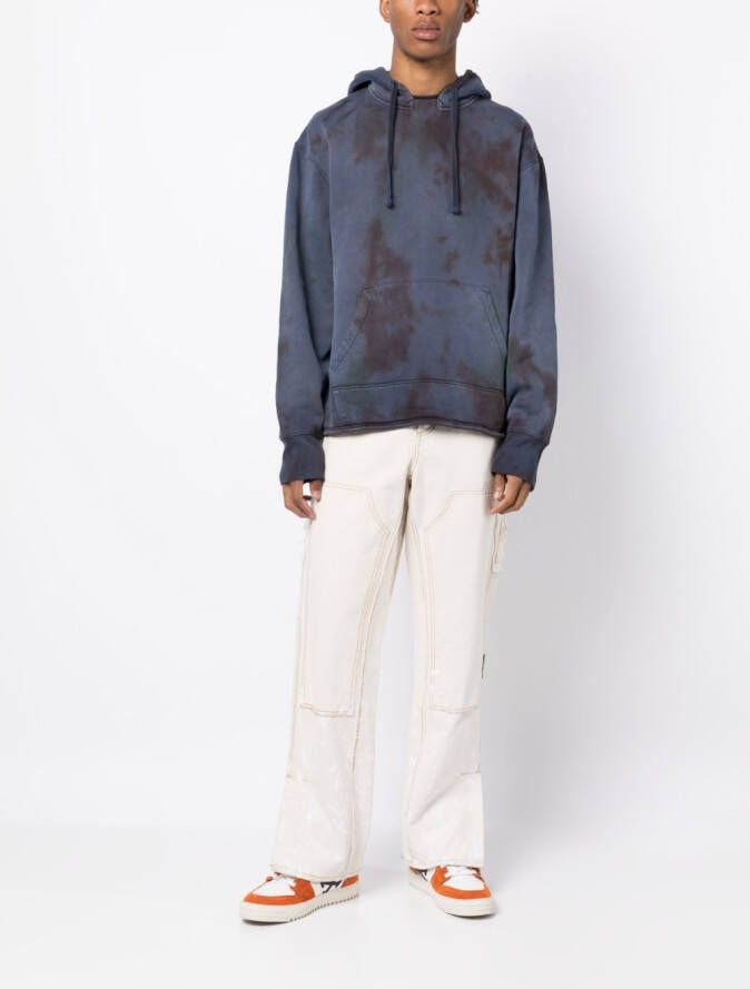 Stain Shade Hoodie met tie-dye print Paars