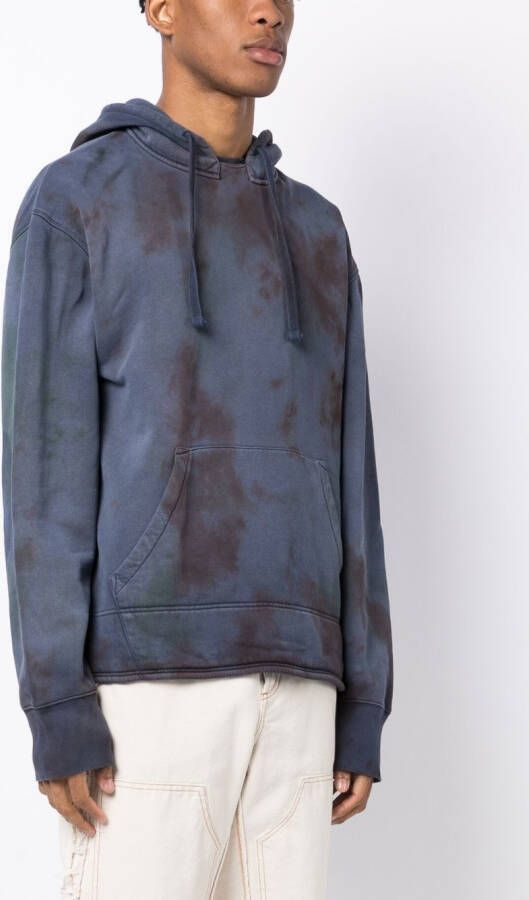 Stain Shade Hoodie met tie-dye print Paars