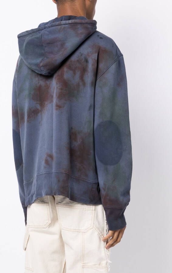 Stain Shade Hoodie met tie-dye print Paars