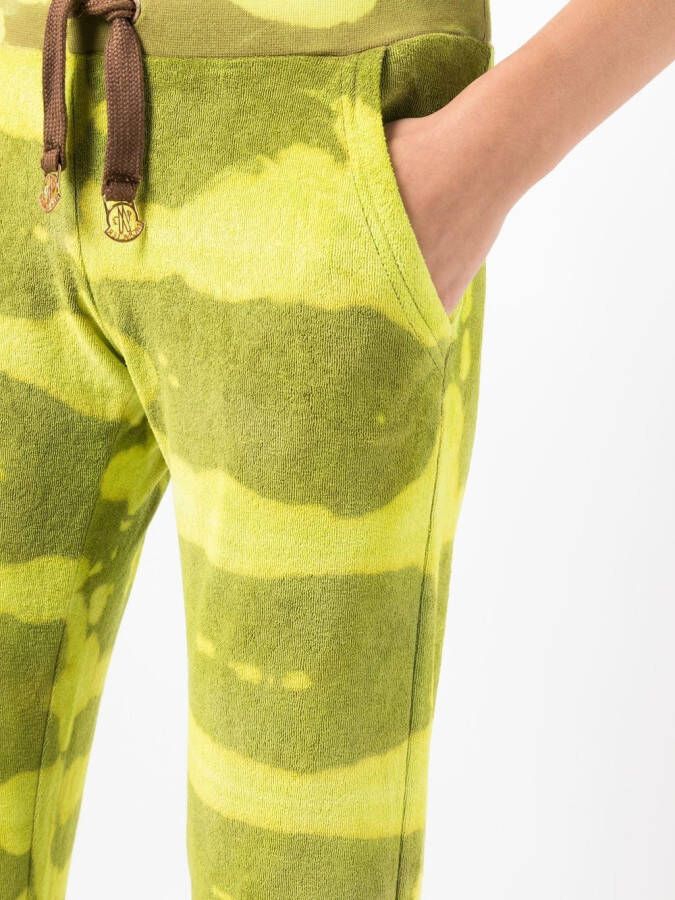 Stain Shade Trainingsbroek met tie-dye print Groen