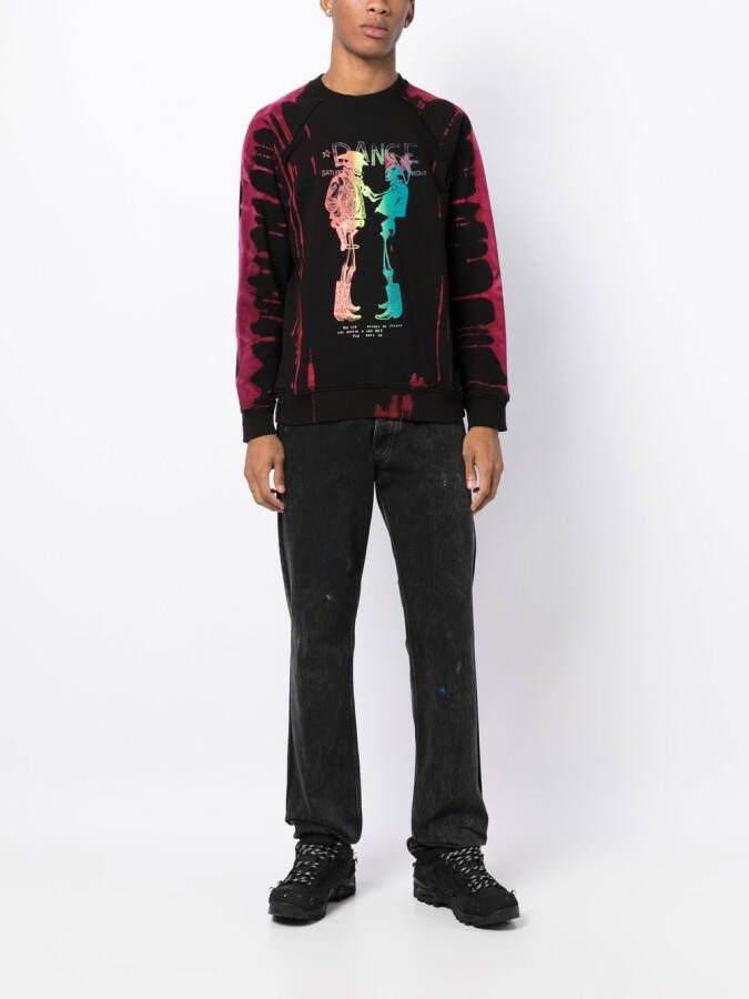 Stain Shade x Hiroshi Fujiwara sweater met print Zwart