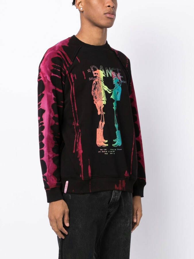 Stain Shade x Hiroshi Fujiwara sweater met print Zwart