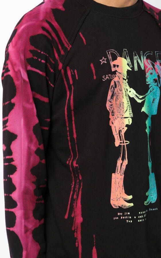 Stain Shade x Hiroshi Fujiwara sweater met print Zwart