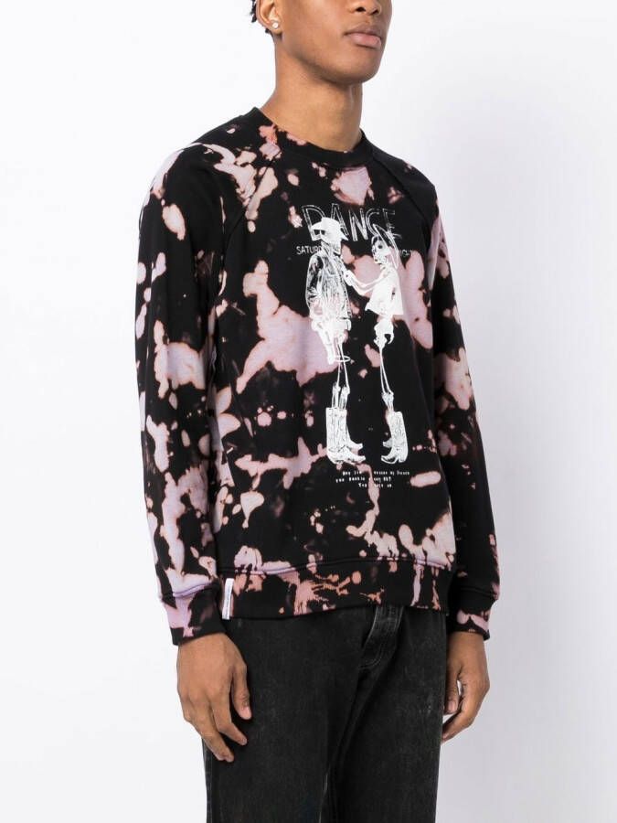 Stain Shade x Hiroshi Fujiwara sweater met print Zwart