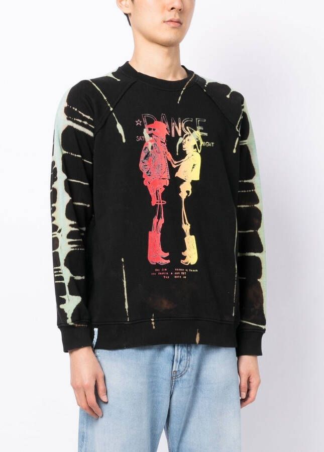 Stain Shade x Hiroshi Fujiwara sweater met print Zwart