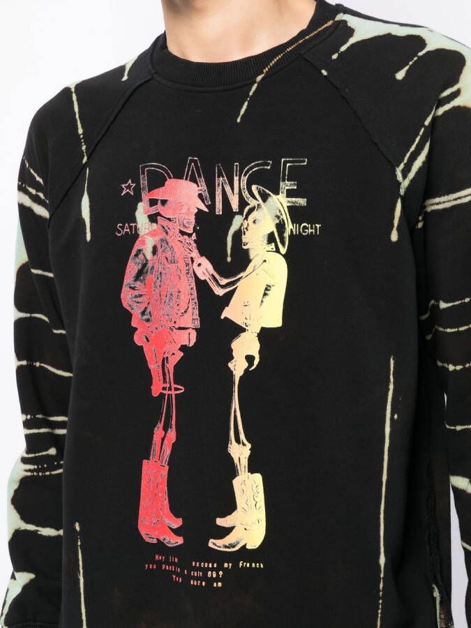 Stain Shade x Hiroshi Fujiwara sweater met print Zwart