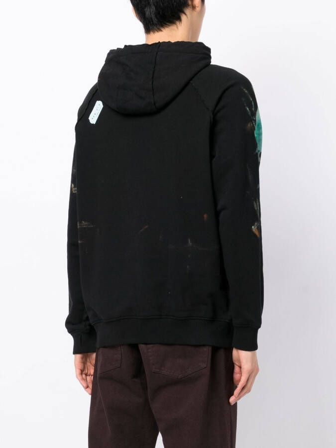 Stain Shade x Hiroshi Fujiwara hoodie met tekst Zwart
