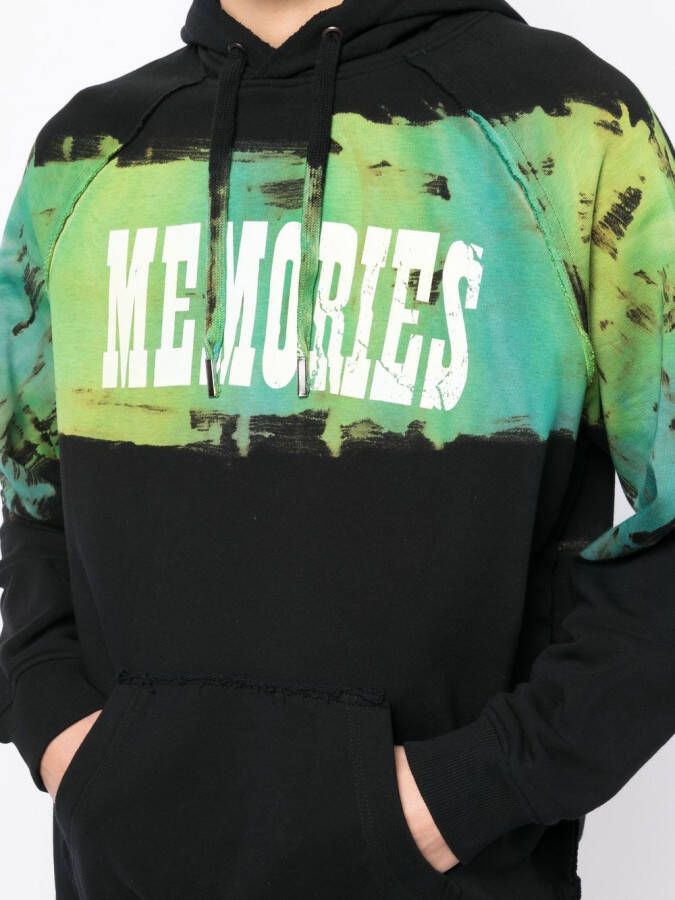 Stain Shade x Hiroshi Fujiwara hoodie met tekst Zwart