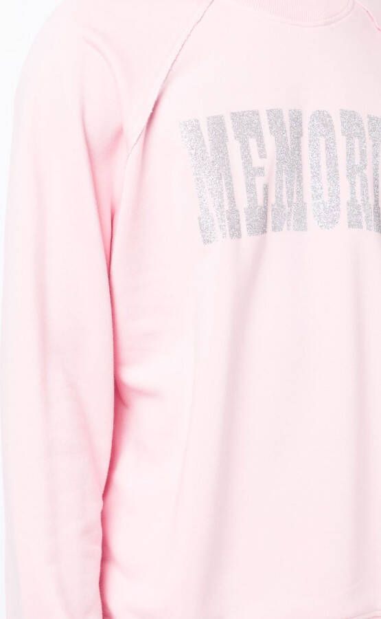 Stain Shade x Hiroshi Fujiwara sweater met tekst Roze