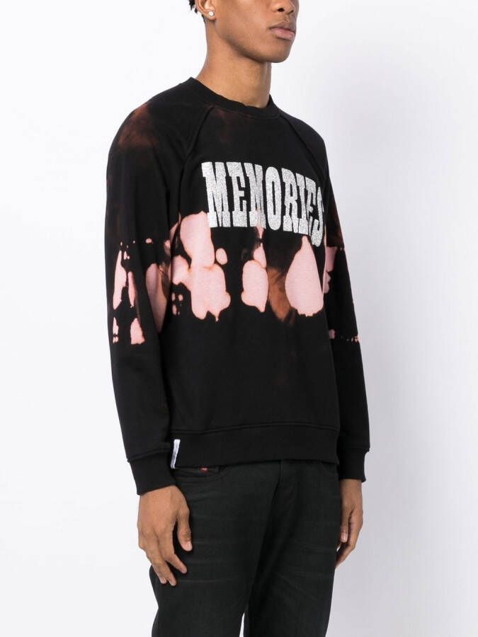 Stain Shade x Hiroshi Fujiwara sweater met glitter Zwart