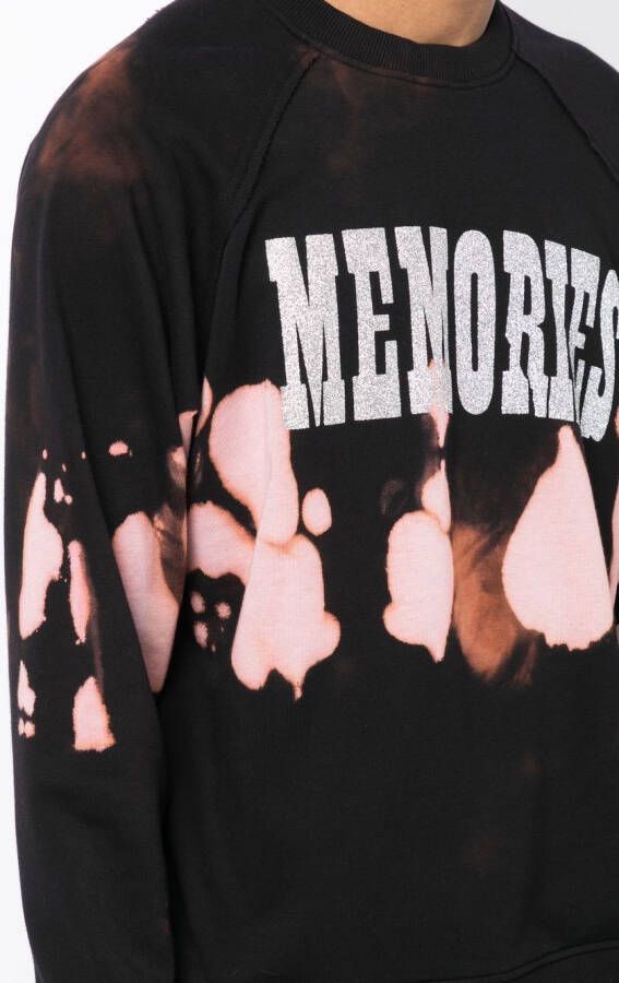 Stain Shade x Hiroshi Fujiwara sweater met glitter Zwart