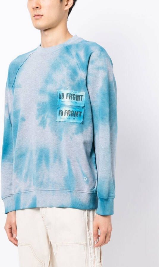 Stain Shade x Hiroshi Fujiwara sweater met tie-dye effect Blauw