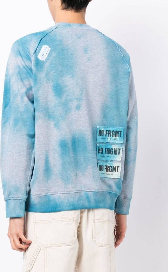 Stain Shade x Hiroshi Fujiwara sweater met tie-dye effect Blauw