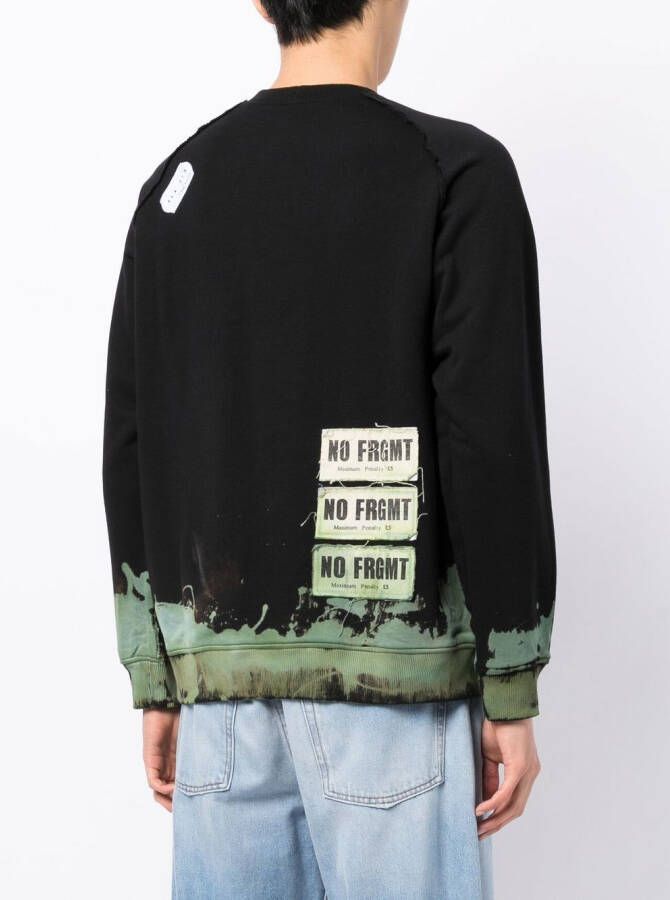Stain Shade x Hiroshi Fujiwara sweater met tie-dye effect Zwart