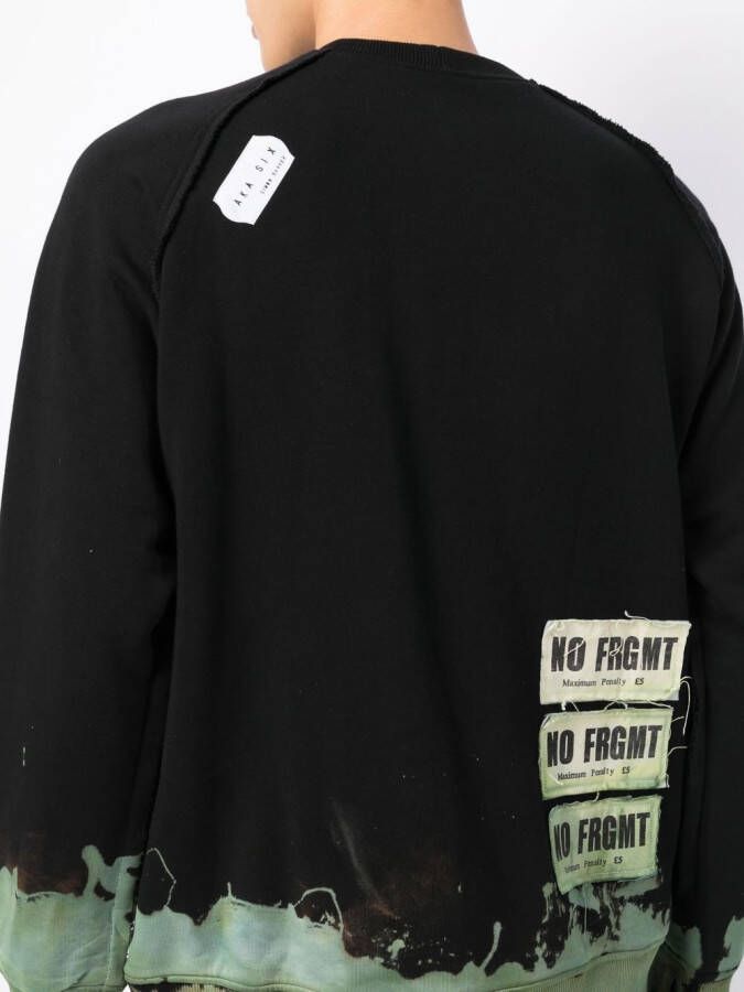 Stain Shade x Hiroshi Fujiwara sweater met tie-dye effect Zwart