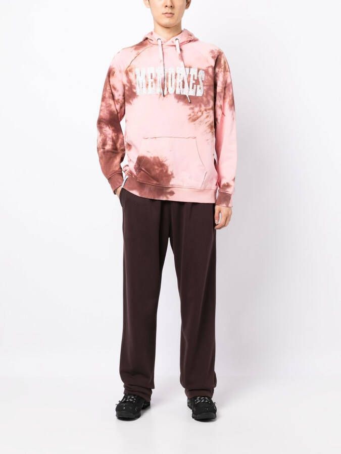 Stain Shade x Hiroshi Fujiwara hoodie met tie-dye print Roze