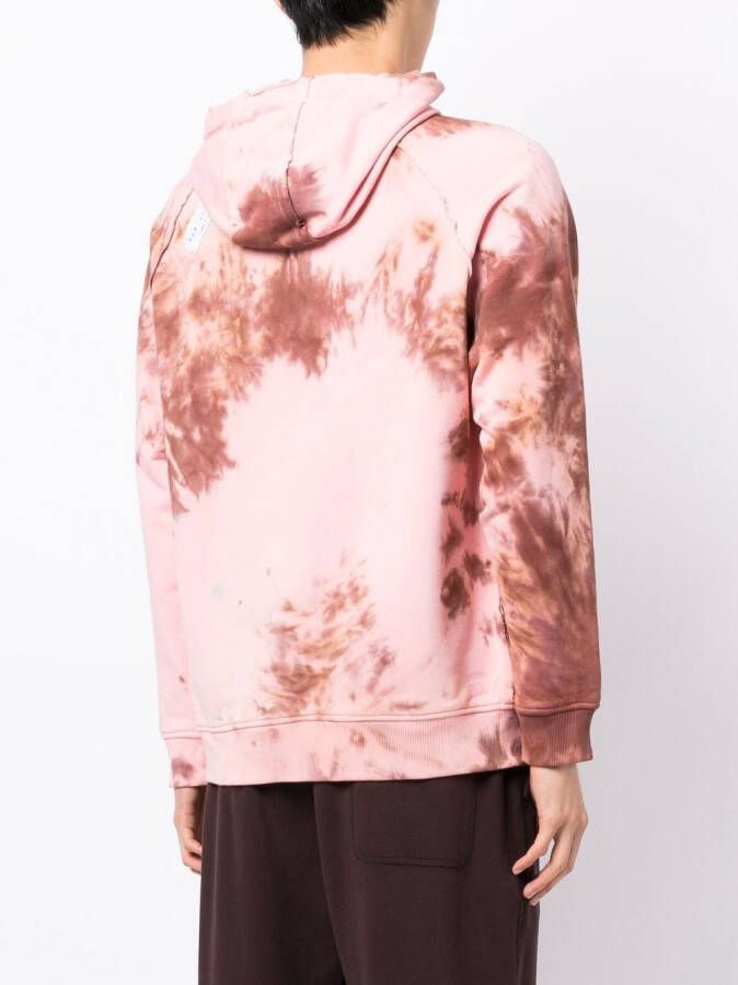 Stain Shade x Hiroshi Fujiwara hoodie met tie-dye print Roze