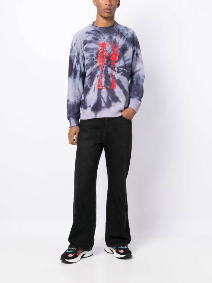 Stain Shade x Hiroshi Fujiwara sweater met tie-dye print Blauw