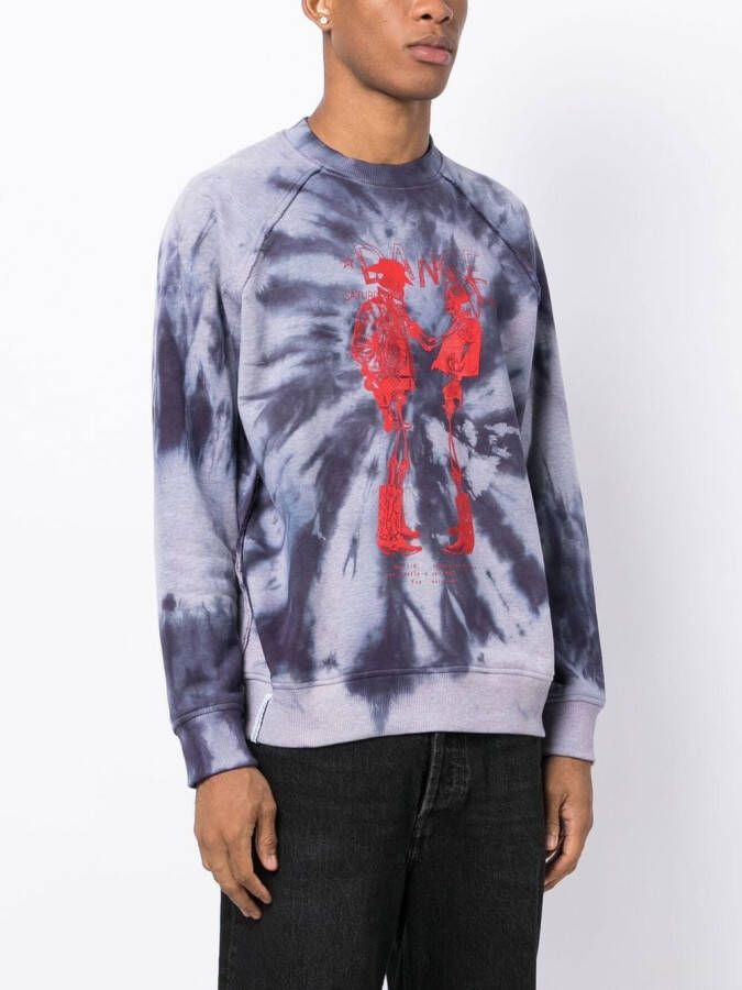 Stain Shade x Hiroshi Fujiwara sweater met tie-dye print Blauw