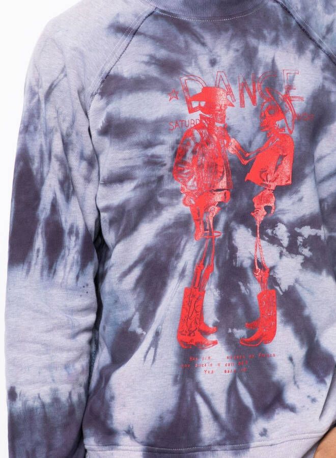 Stain Shade x Hiroshi Fujiwara sweater met tie-dye print Blauw