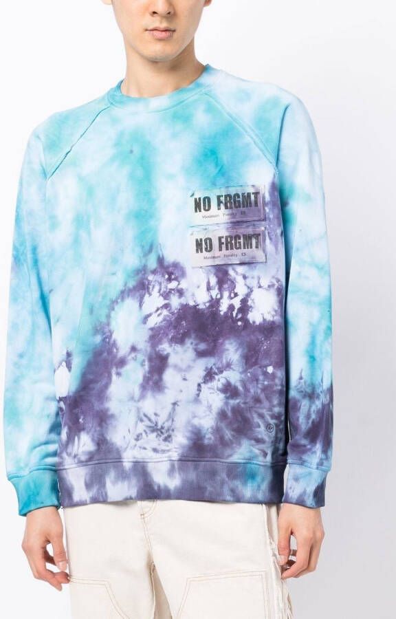 Stain Shade x Hiroshi Fujiwara sweater met tie-dye print Blauw