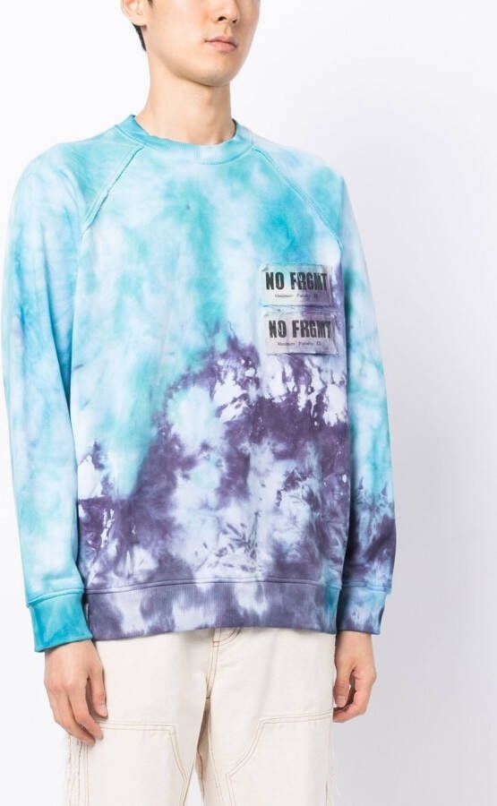 Stain Shade x Hiroshi Fujiwara sweater met tie-dye print Blauw