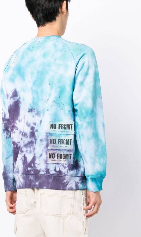 Stain Shade x Hiroshi Fujiwara sweater met tie-dye print Blauw