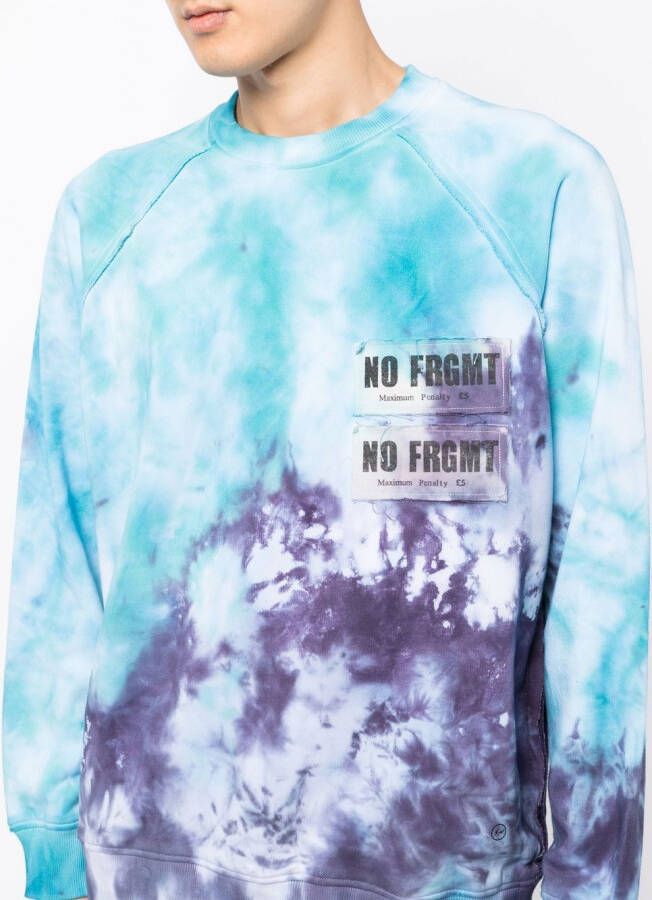 Stain Shade x Hiroshi Fujiwara sweater met tie-dye print Blauw