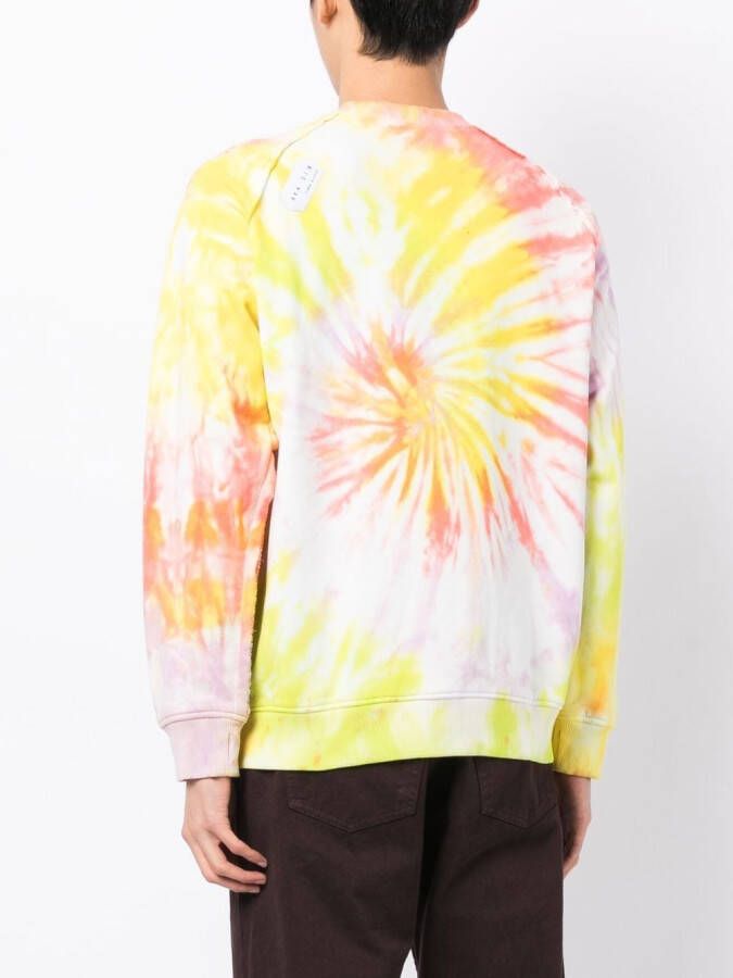 Stain Shade x Hiroshi Fujiwara sweater met tie-dye print Roze