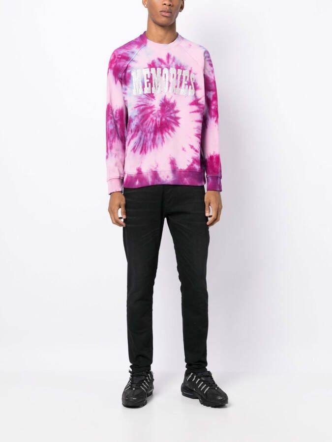Stain Shade x Hiroshi Fujiwara sweater met tie-dye print Roze