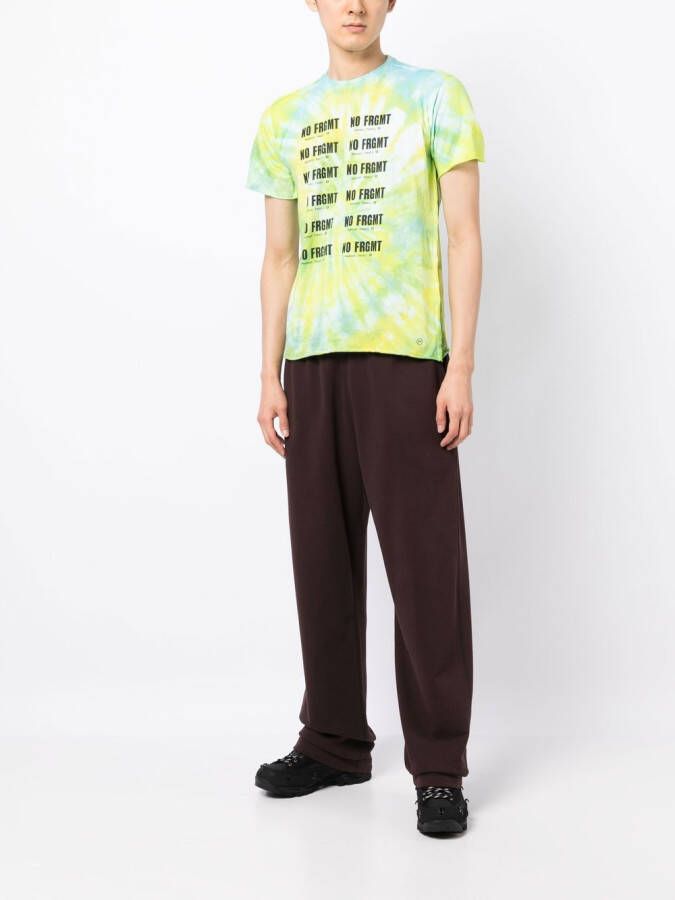 Stain Shade x Hiroshi T-shirt met tie-dye print Groen