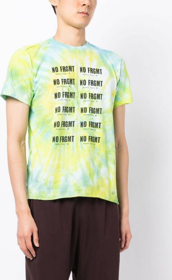 Stain Shade x Hiroshi T-shirt met tie-dye print Groen