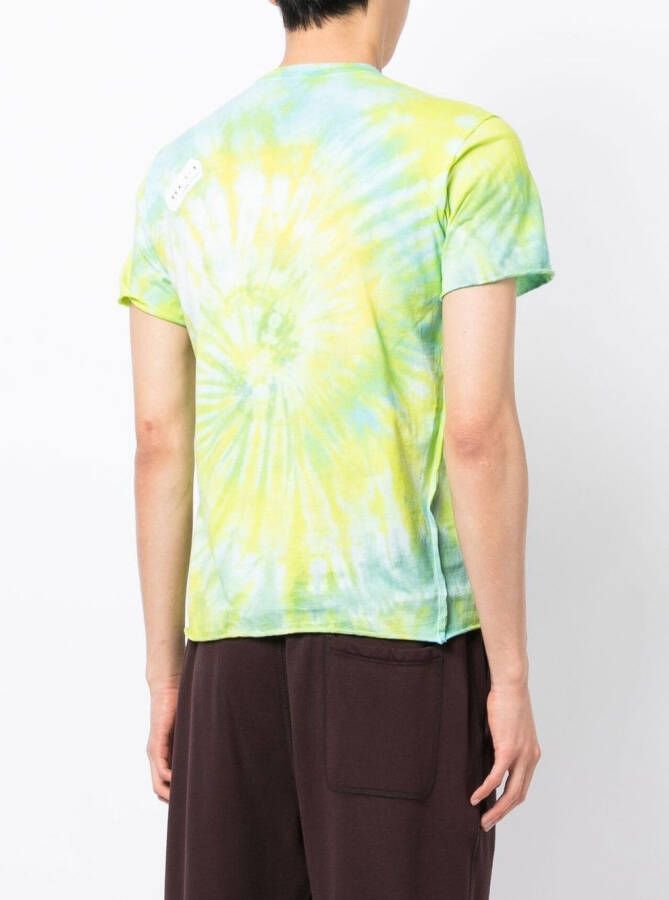 Stain Shade x Hiroshi T-shirt met tie-dye print Groen