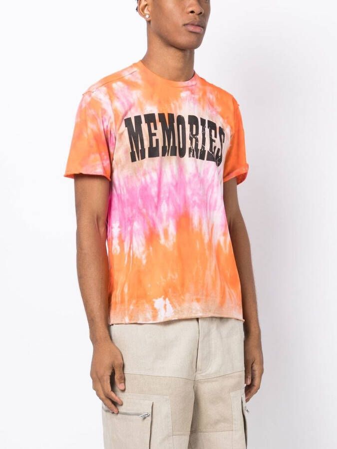 Stain Shade x Hiroshi T-shirt met tie-dye print Oranje