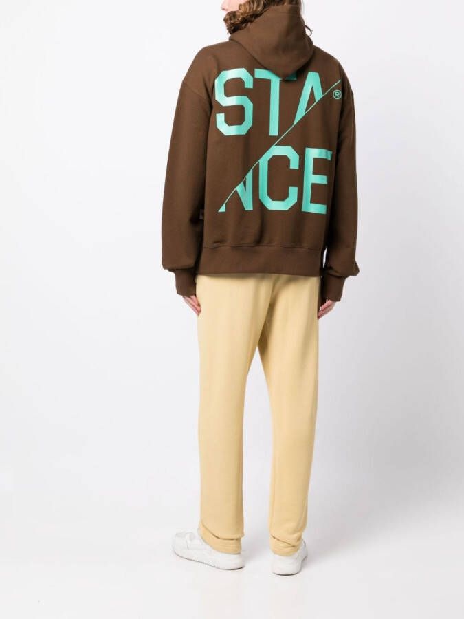 Stance Hoodie met logoprint Bruin