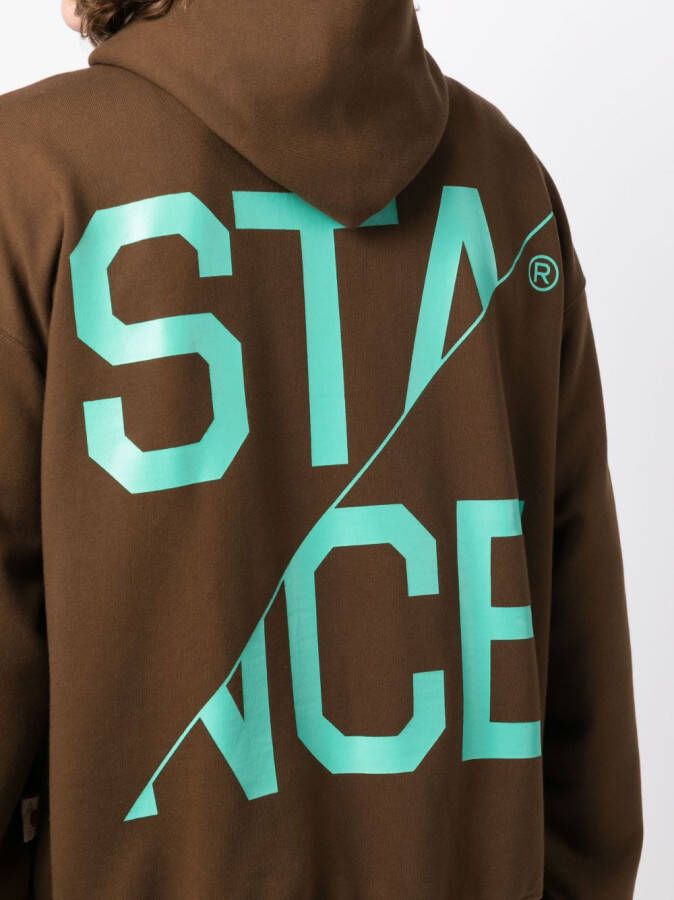 Stance Hoodie met logoprint Bruin