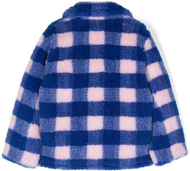 STAND STUDIO Kids Geruite jas Blauw