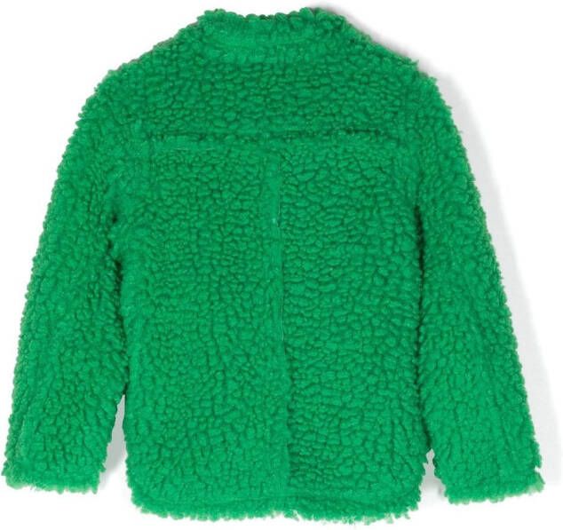 STAND STUDIO Kids Shirtjack van imitatielamswol Groen