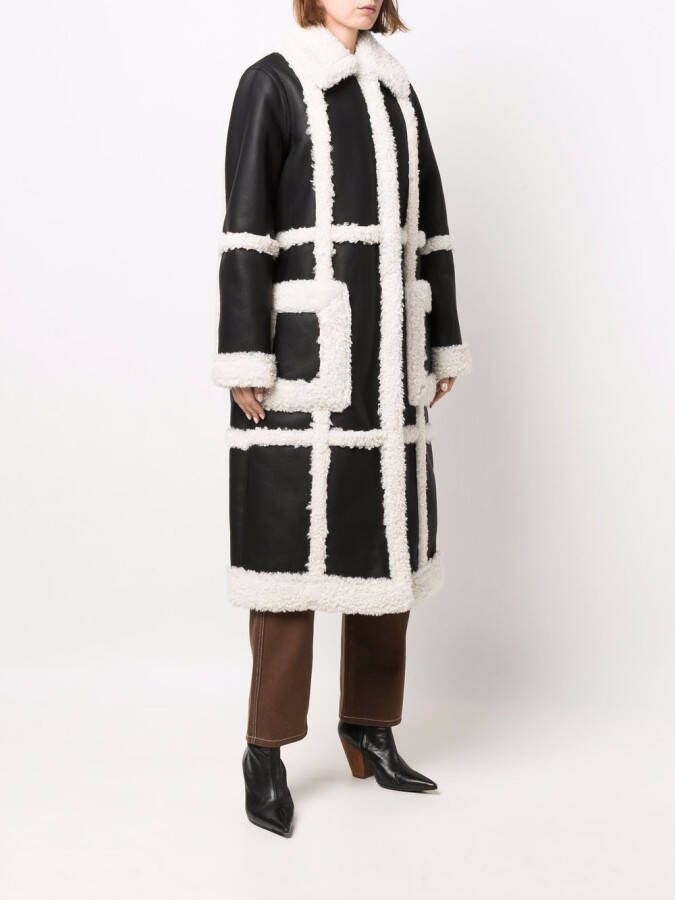 STAND STUDIO Lammy coat Zwart