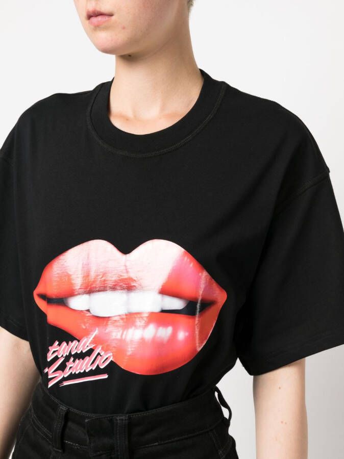 STAND STUDIO T-shirt met print Zwart