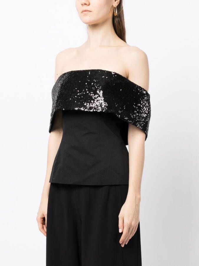STAUD Bandeau top Zwart