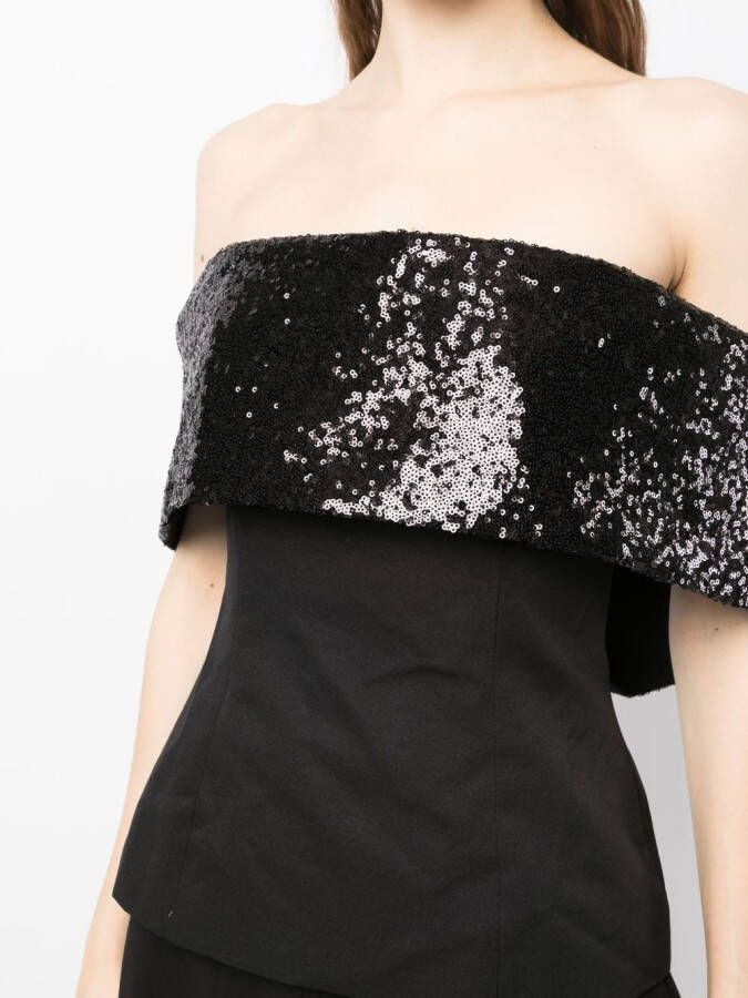STAUD Bandeau top Zwart