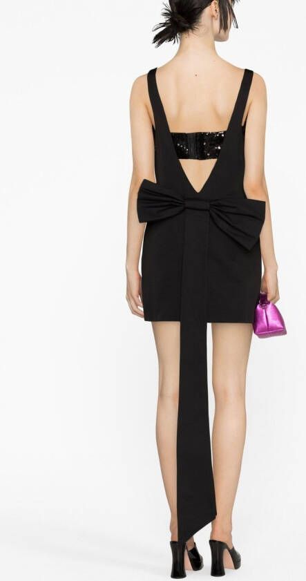 STAUD Mini-jurk met V-hals Zwart