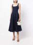 STAUD Midi-jurk met vierkante hals Blauw - Thumbnail 2