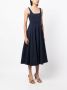 STAUD Midi-jurk met vierkante hals Blauw - Thumbnail 3
