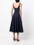 STAUD Midi-jurk met vierkante hals Blauw - Thumbnail 4