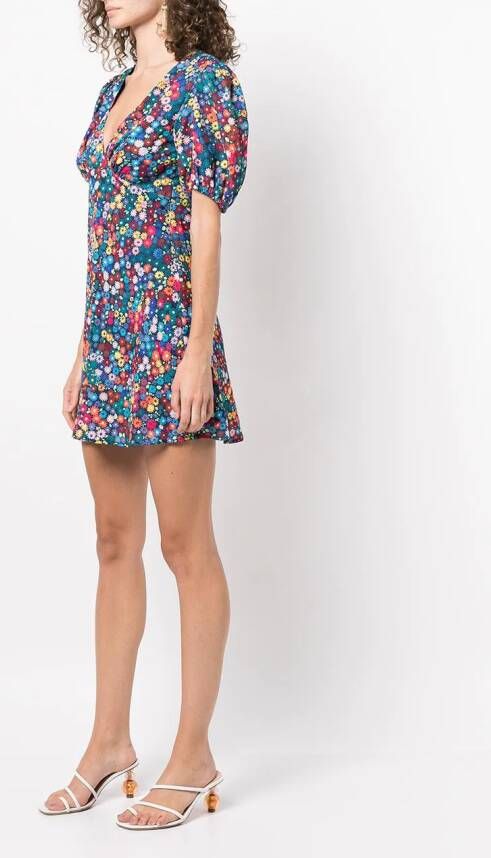 STAUD Mini-jurk met bloemenprint Blauw