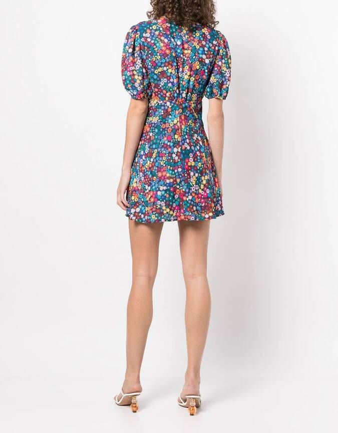 STAUD Mini-jurk met bloemenprint Blauw