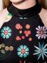 STAUD Mini-jurk met geborduurde bloemen Zwart - Thumbnail 4